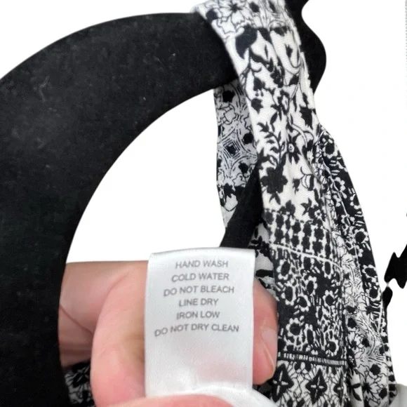 Altar’d State Boho Black and White Patterned Halter Maxi Dress Boho Chic Hippie - Picture 8 of 10